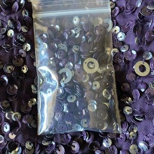 Adrianna Papell Short Sleeve Sequin Mesh BEADS BAG